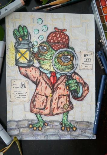 "Sherlock Quark" - contemporary artwork on paper